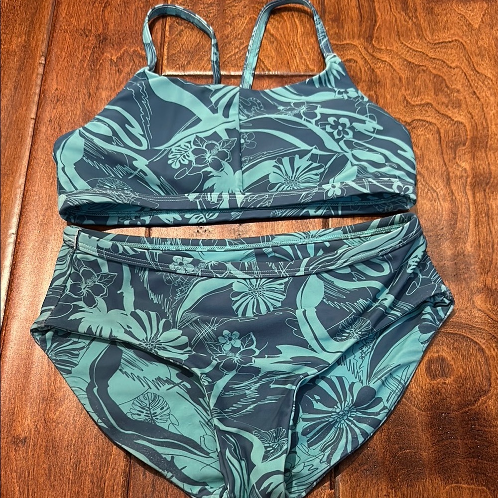 athleta girls Green Bikini Set